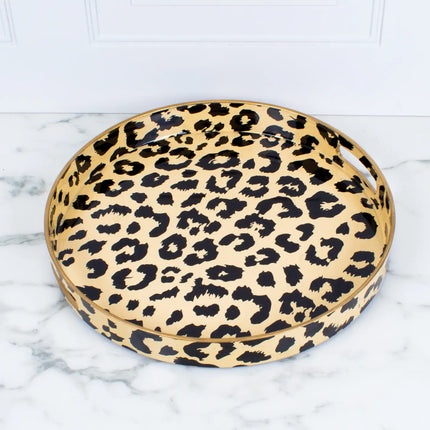 Leopard Print Resin Tray